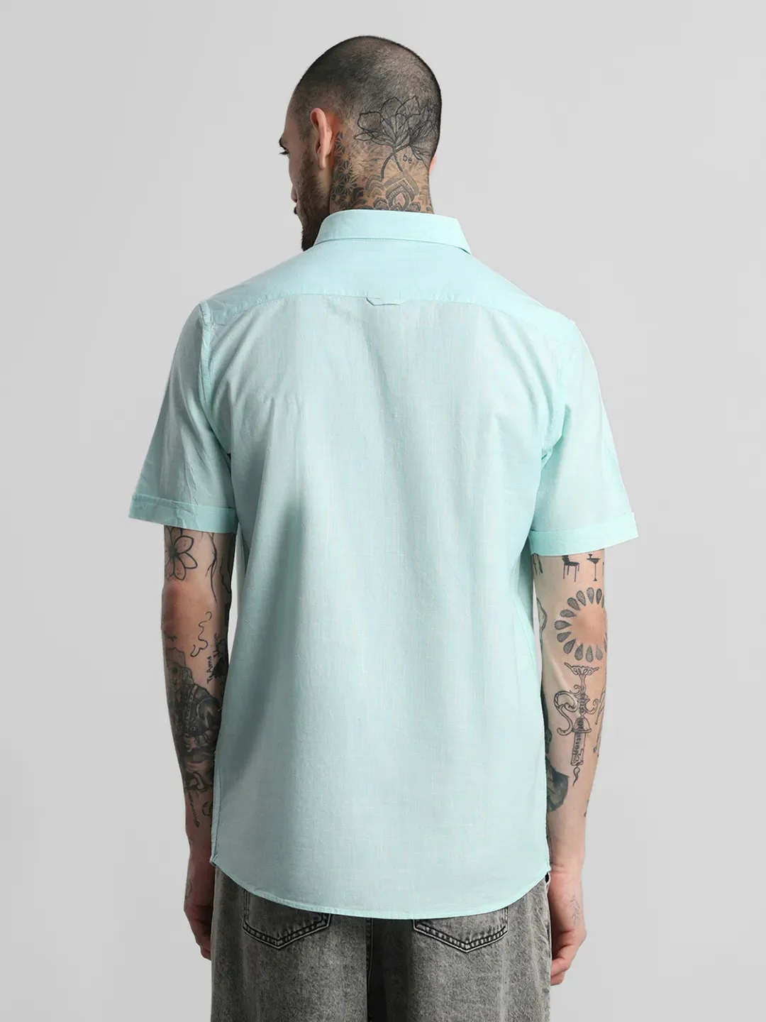 Turquoise Textured Shirt - Image 7