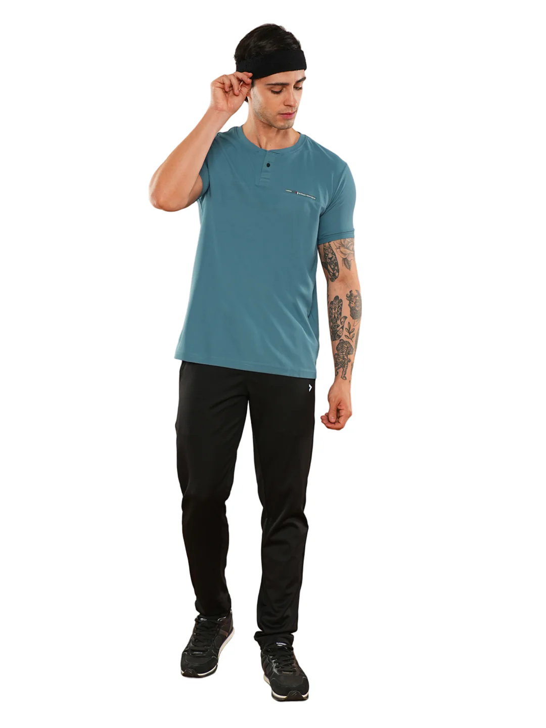 Minimal X Teal Blue T-Shirt - Image 6