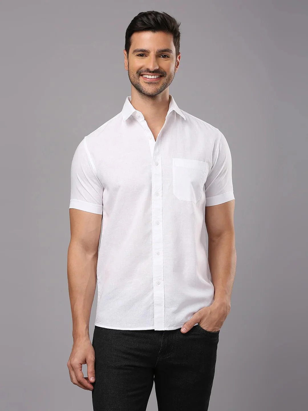 White Solid Shirt