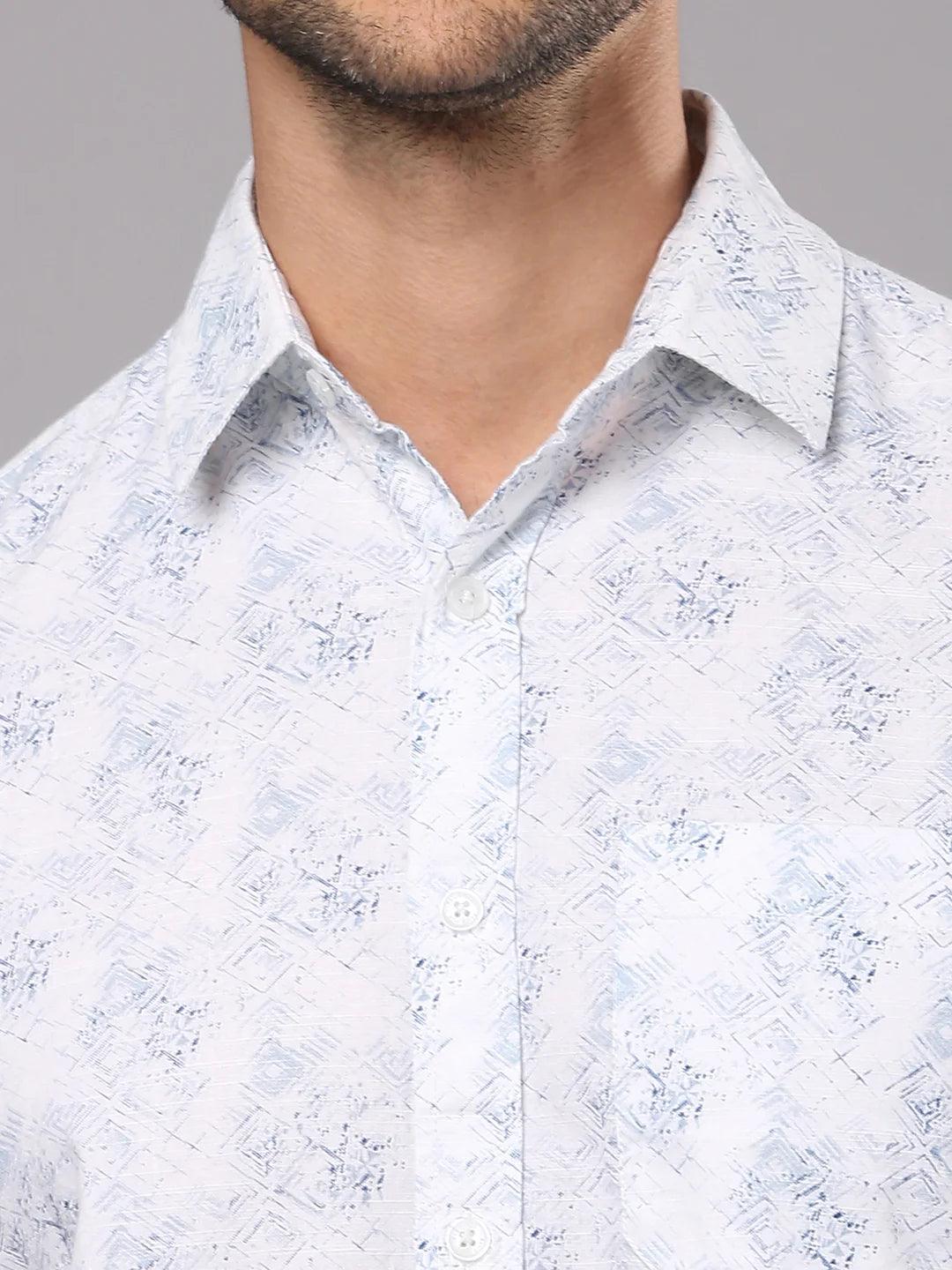 White Printed Shirt - Image 6