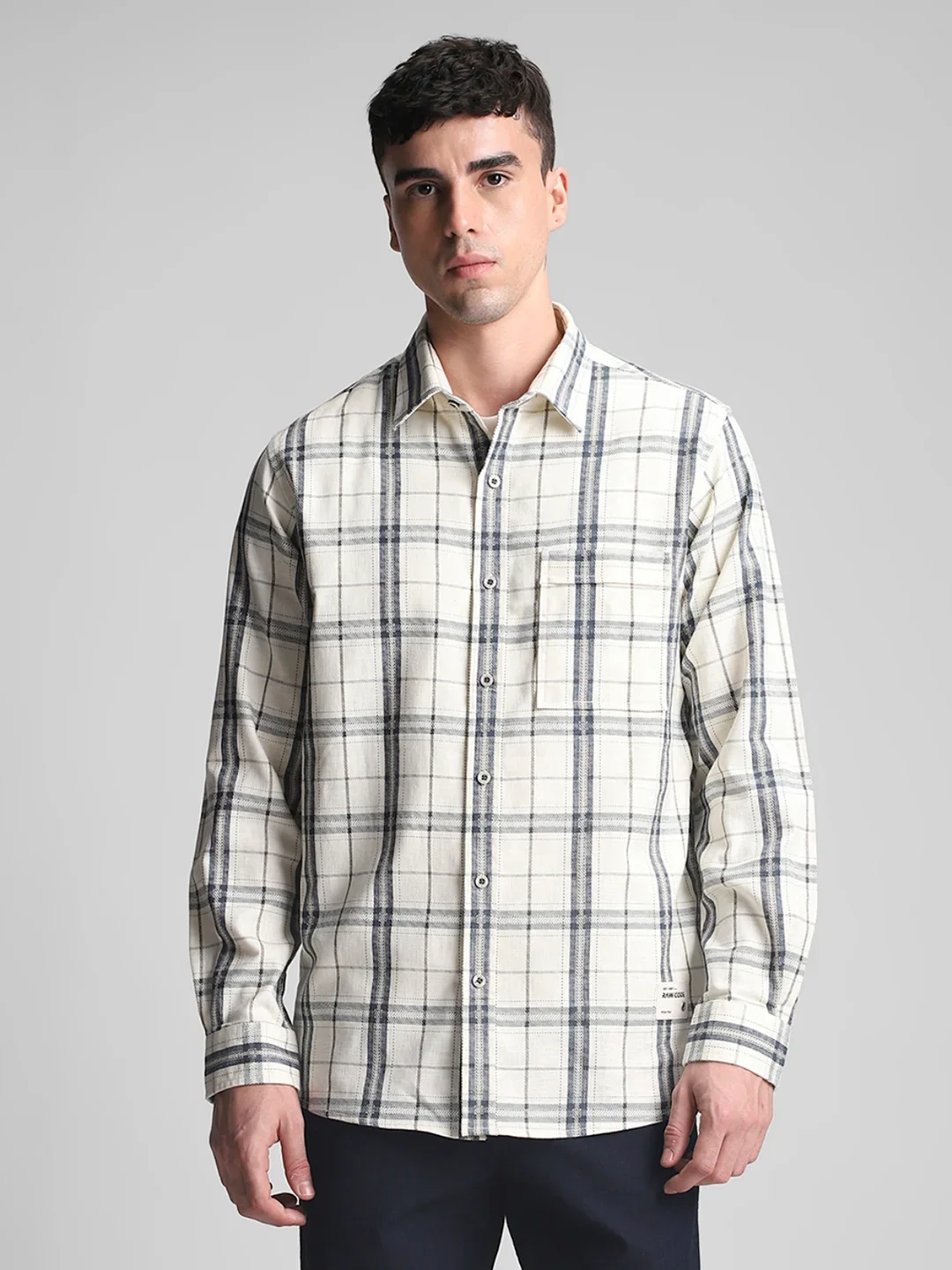 Cream Checks Shirt - Image 3