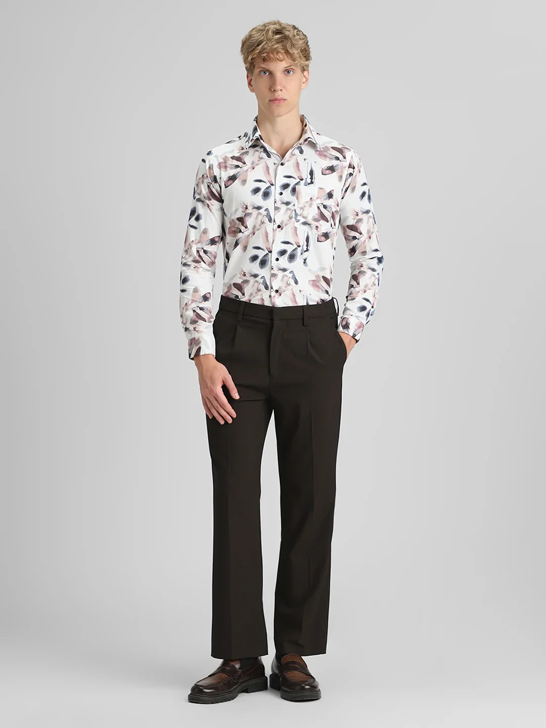 Cream Printed Shirt - Image 7