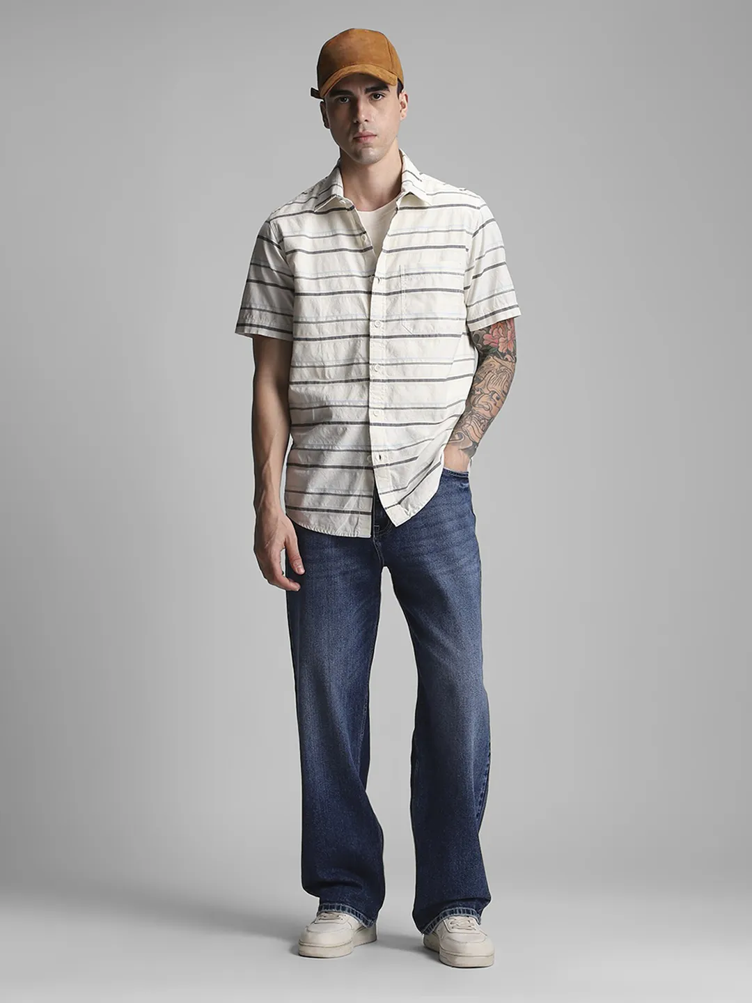 Cream Striped Shirt - Image 7