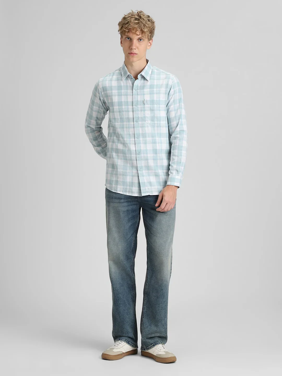 Dusty Green Checks Shirt - Image 7