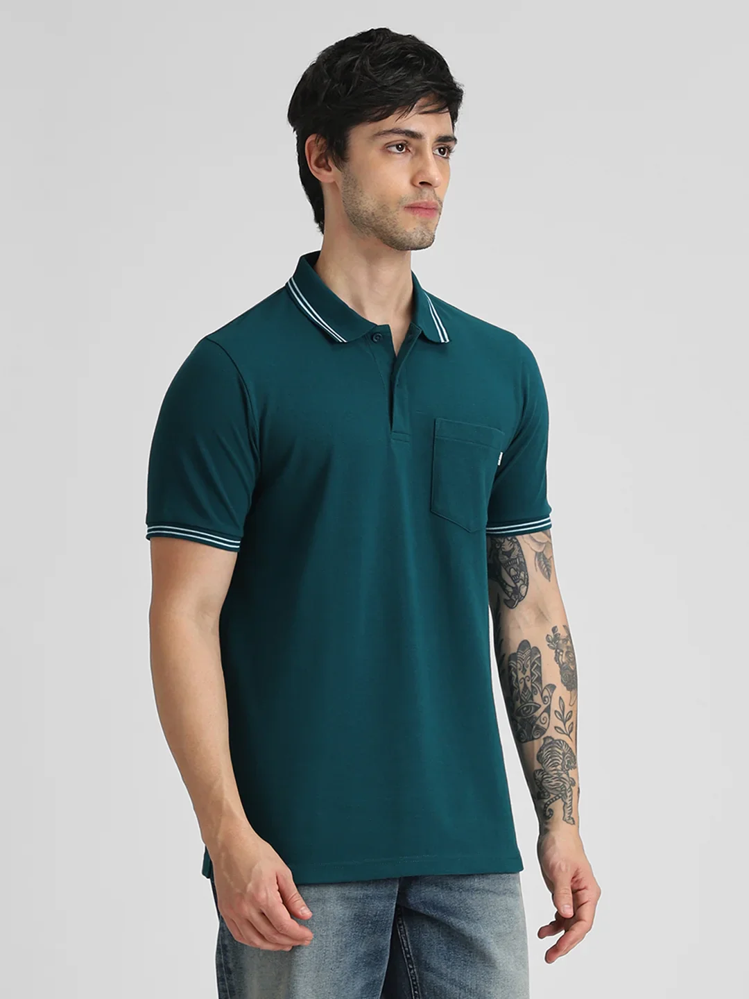 Emerald Pocket Polo T-Shirt - Image 7