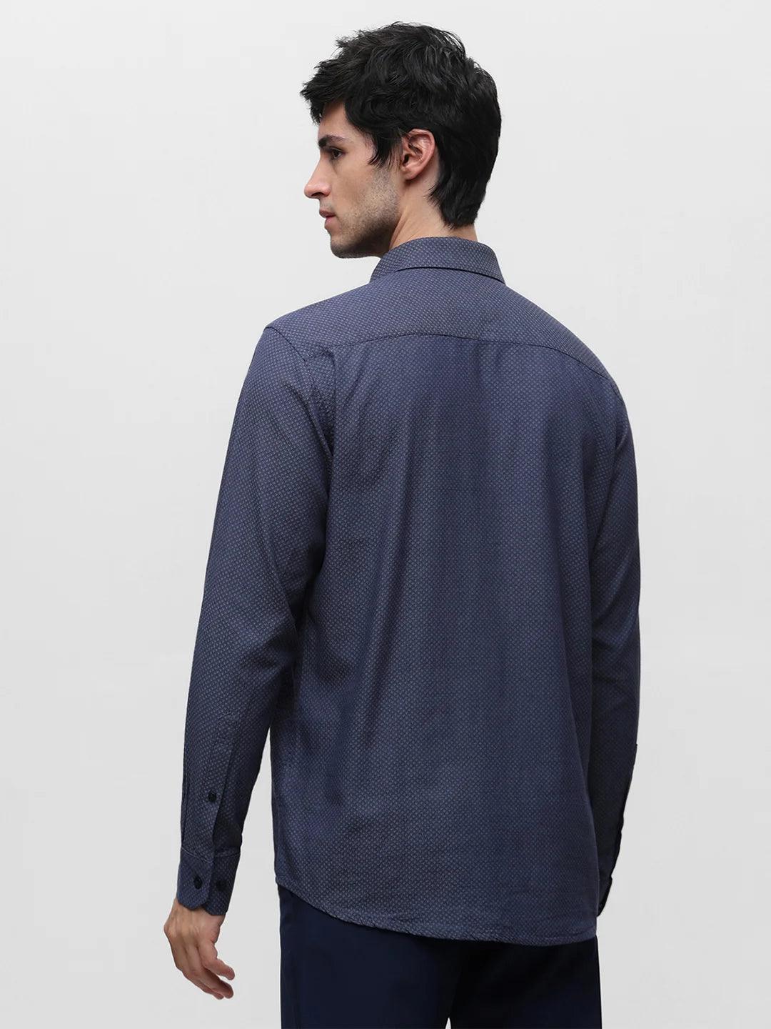Navy Dobby Shirt - Image 4