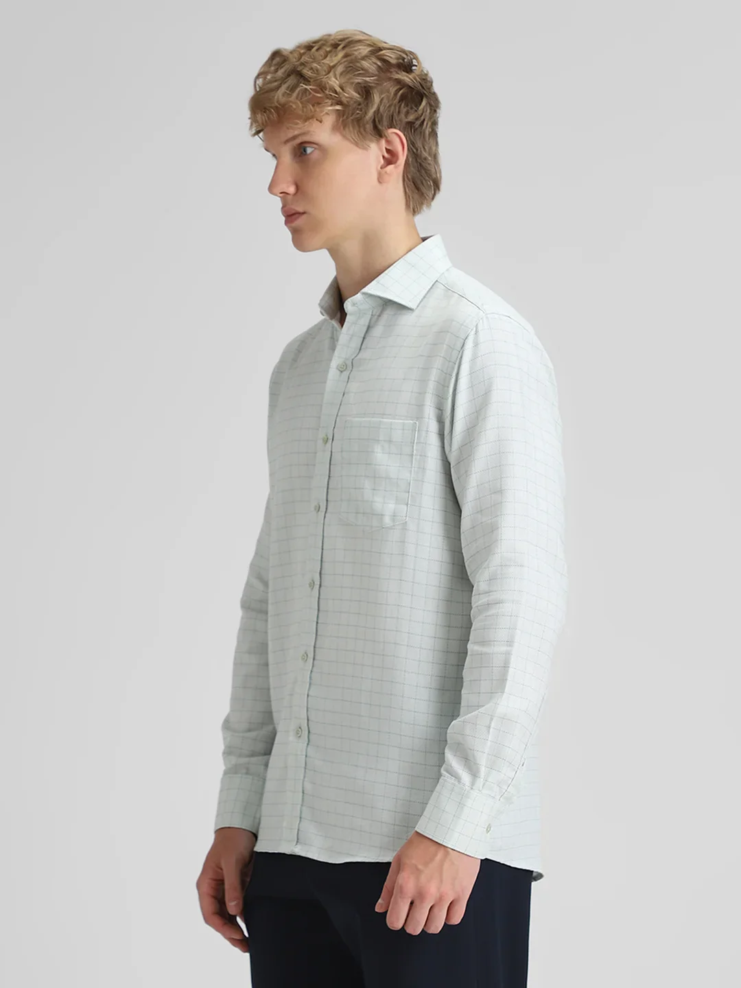 Green Checks Shirt - Image 4