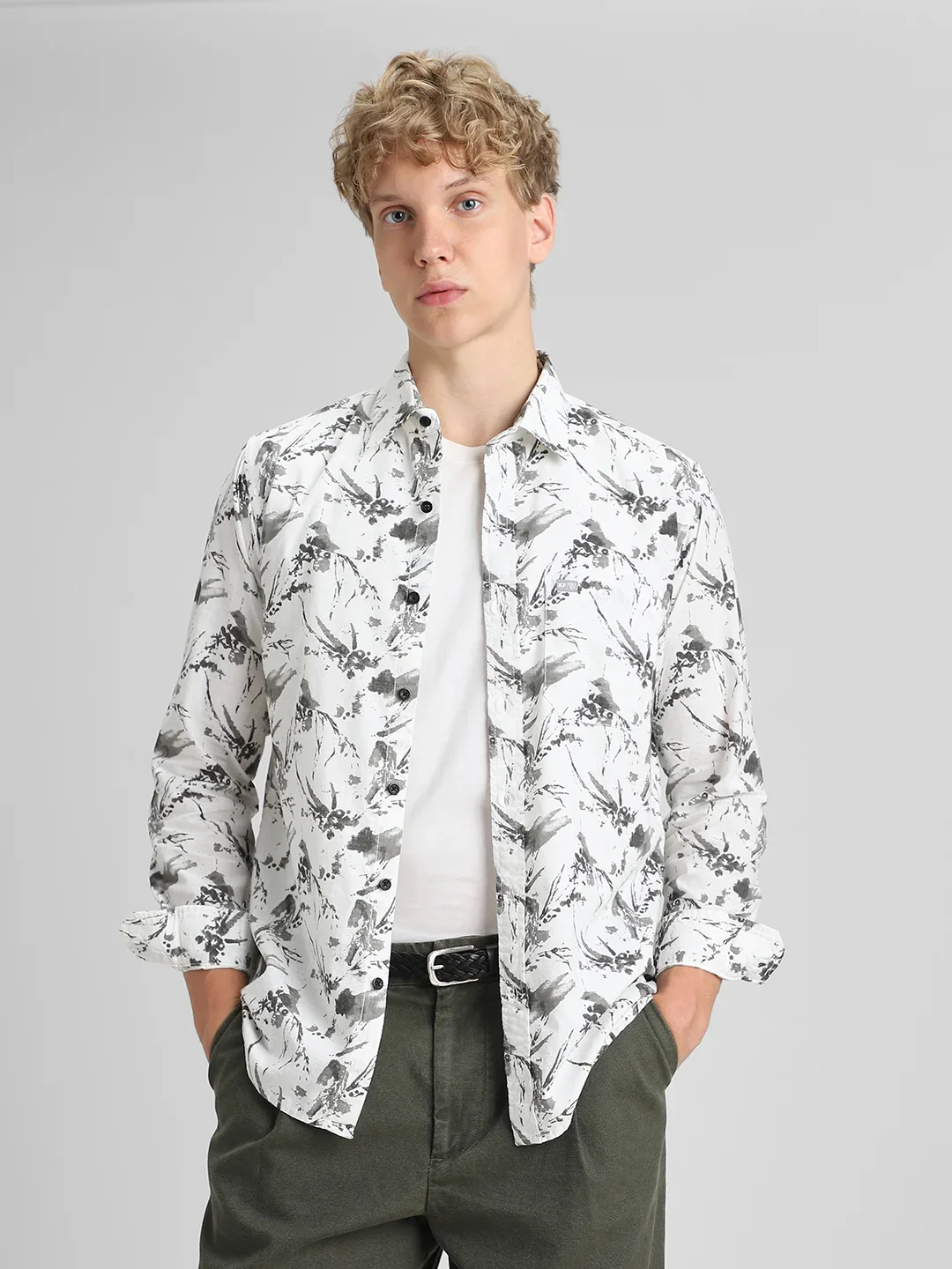 Grey Printed Shirt - Image 6