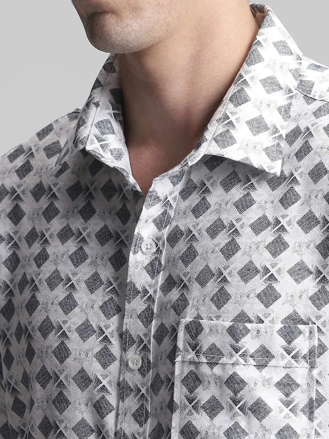 Grey Printed Shirt - Image 3