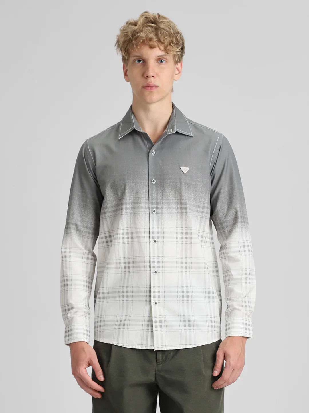 Grey Printed Shirt - Image 6