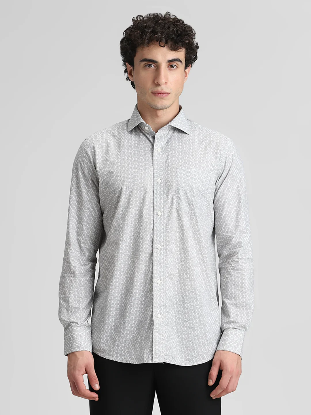 Grey Printed Shirt - Image 5