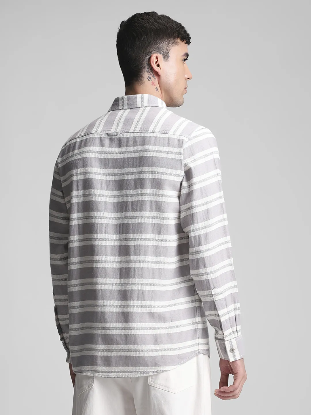 Grey Striped Shirt - Image 4