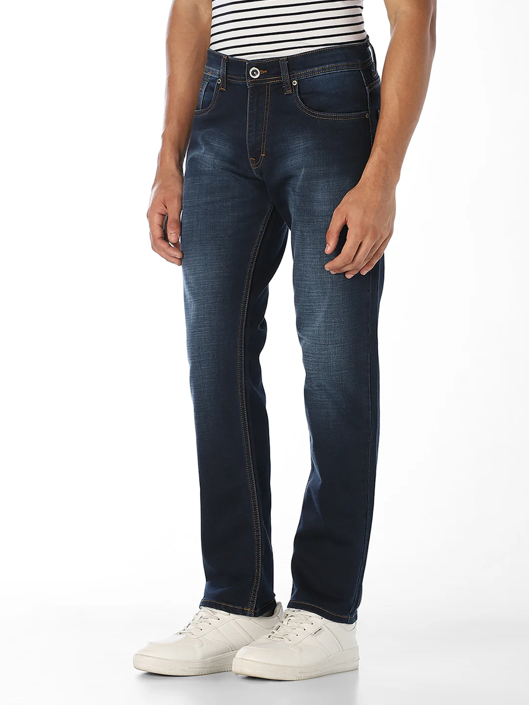 Indigo Dnx Lycra Dobby Jeans - Image 3