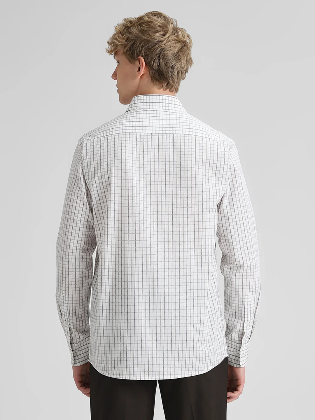 Khaki Checks Shirt - Image 4