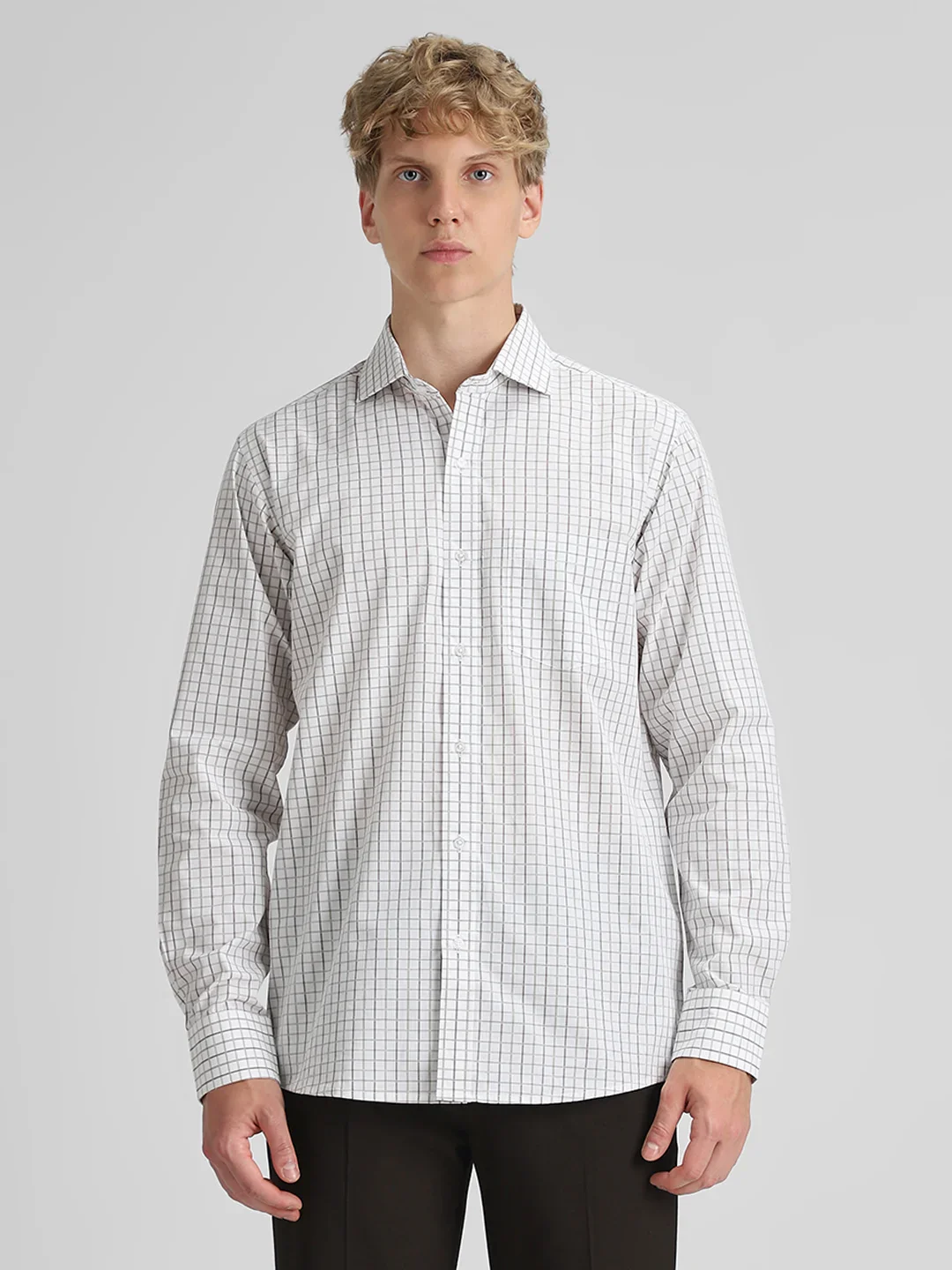 Khaki Checks Shirt - Image 5