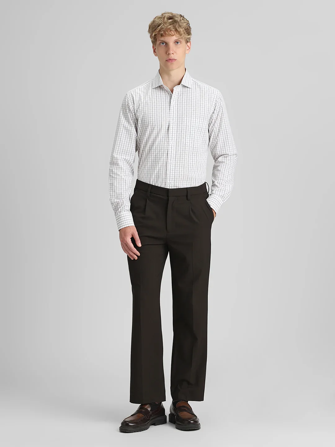 Khaki Checks Shirt - Image 7