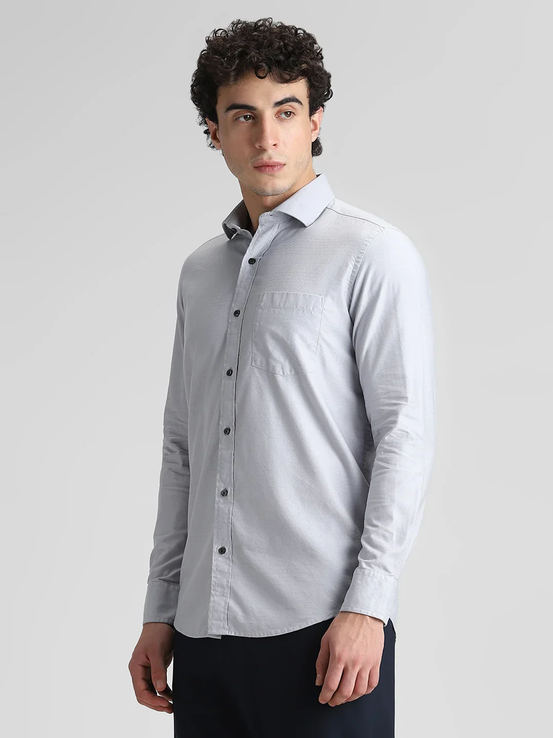 Light Grey Dobby Shirt - Image 6