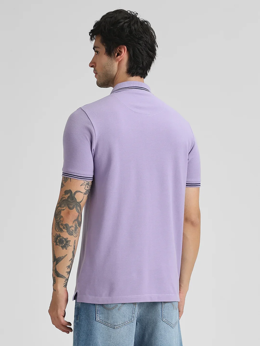 Light Purple Pocket Polo T-Shirt - Image 4