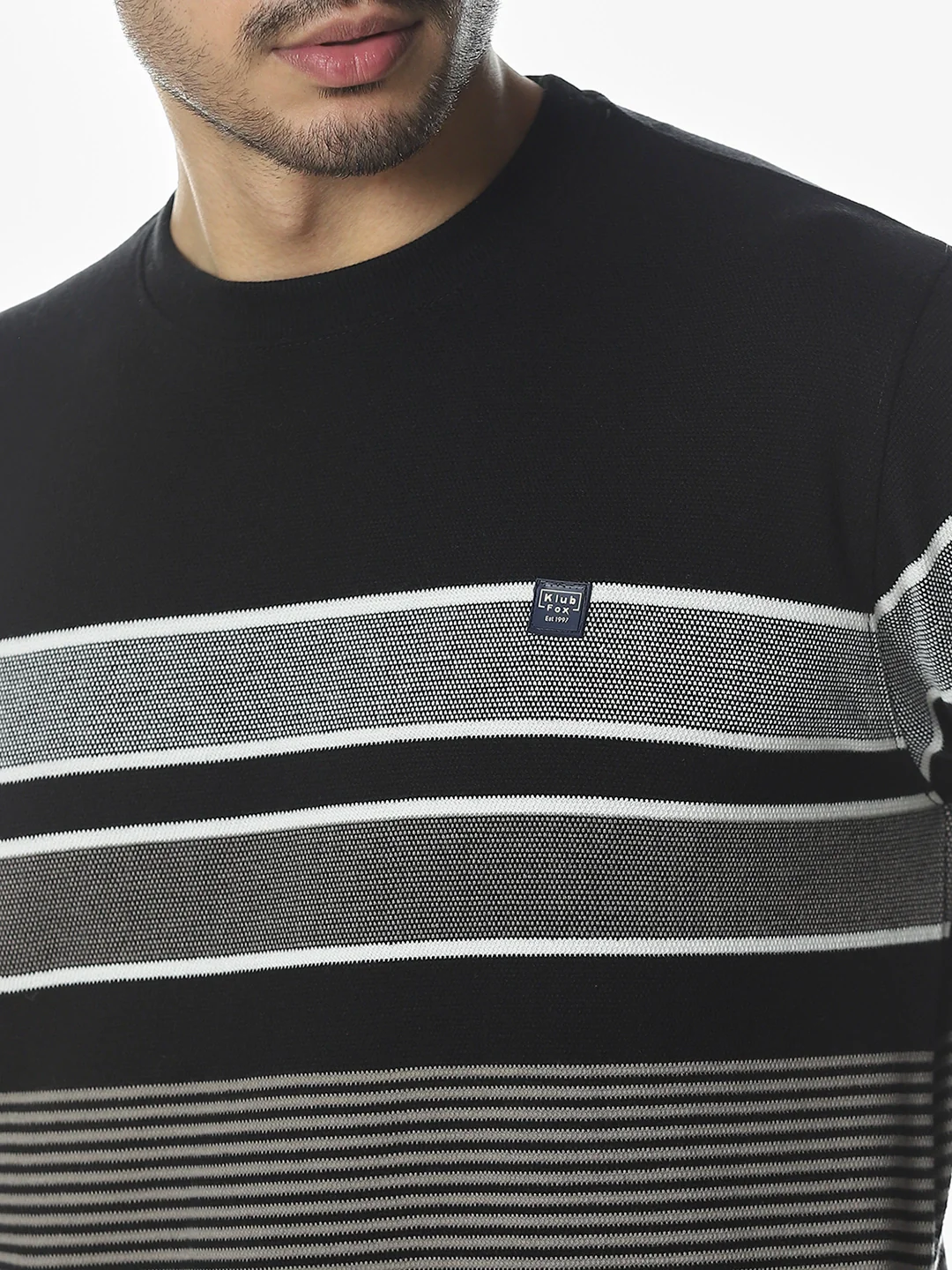 Black/Grey Striped Sweatshirt - Image 6