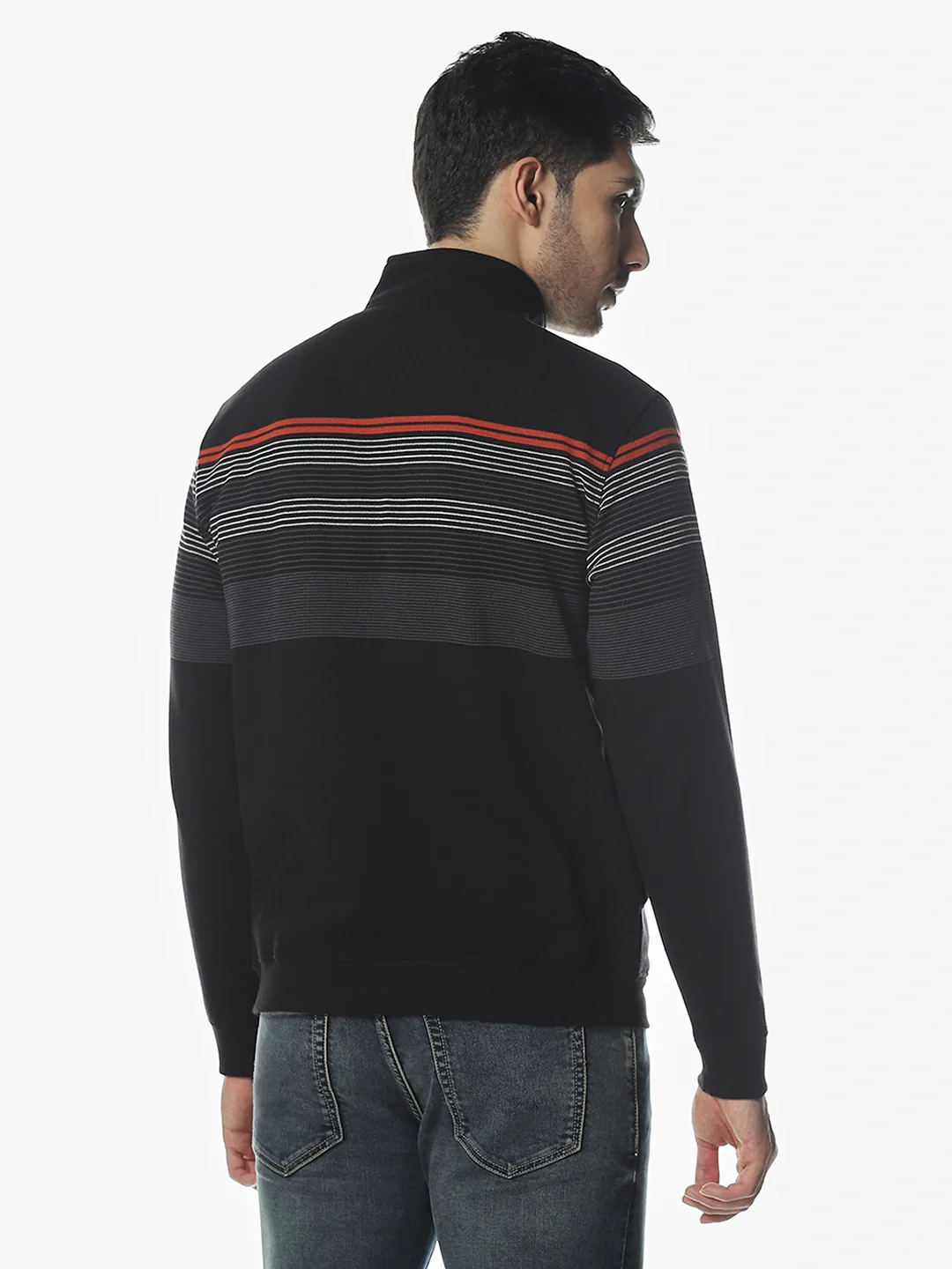 Black/Grey Striped Sweatshirt - Image 5