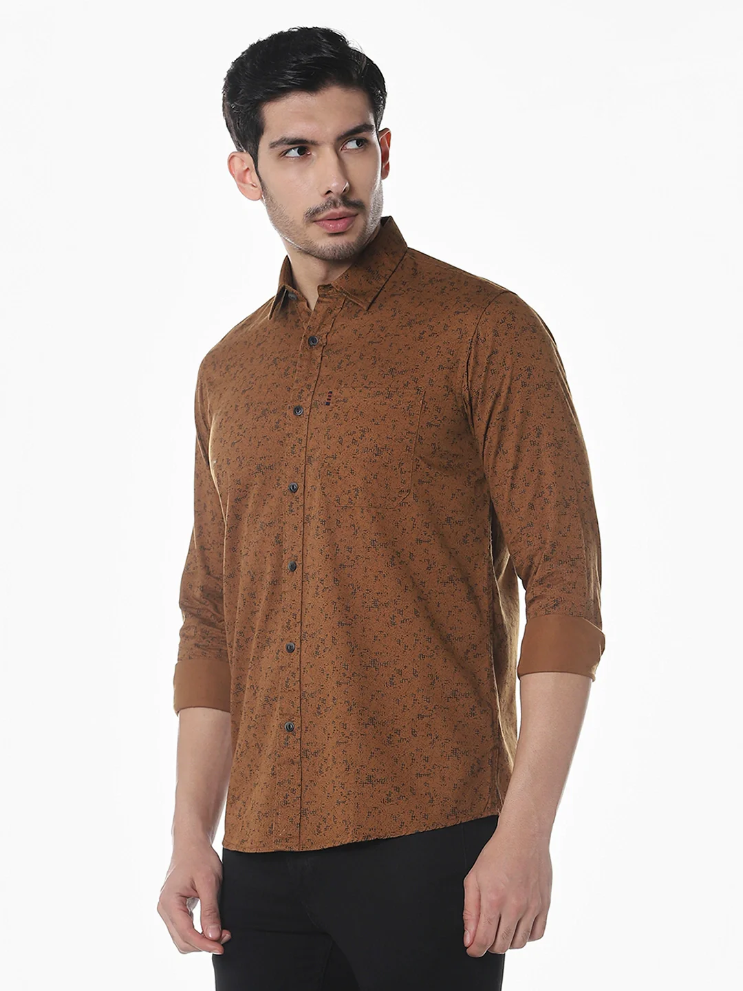Brown Printed Shirt - Image 5