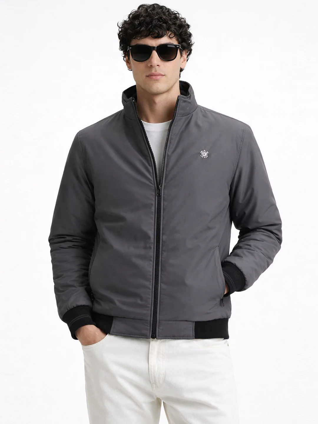 Dark Grey Bomber Jacket