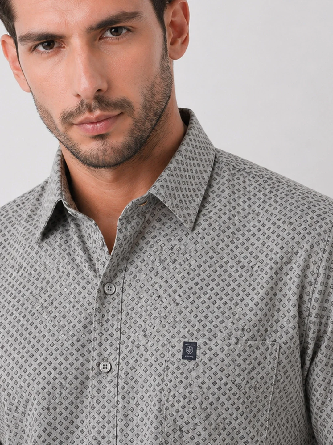Grey Printed Shirt - Image 5
