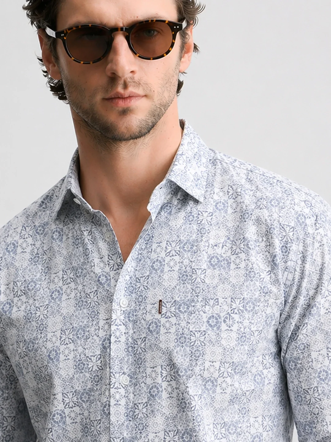 Grey Printed Shirt - Image 6