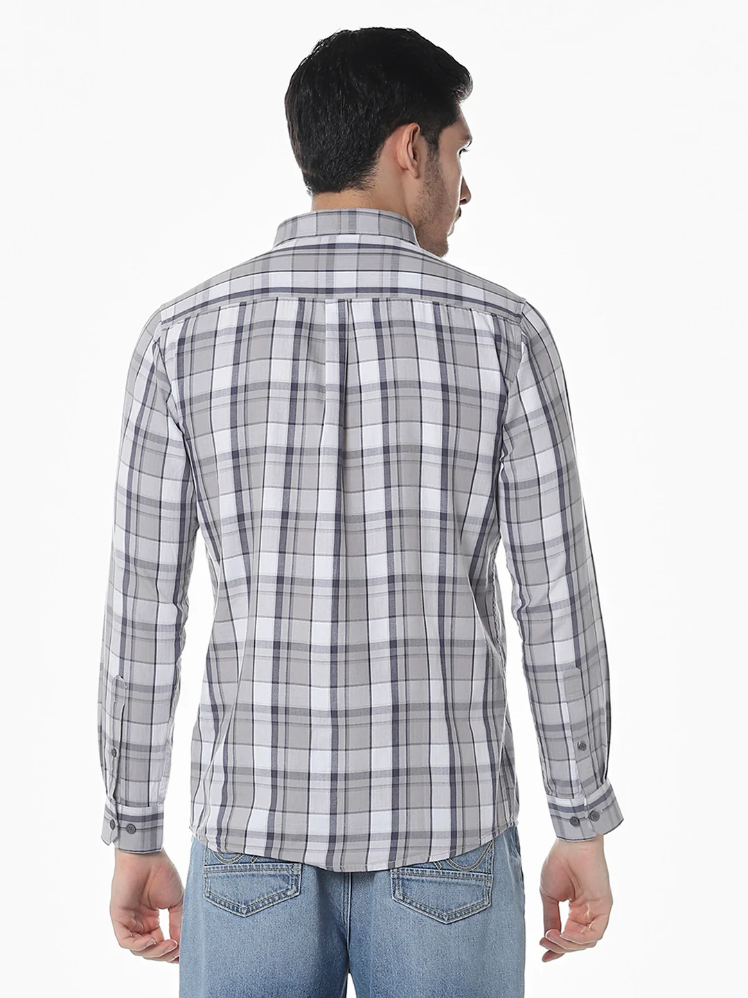 Grey Checkered Shirt - Image 6