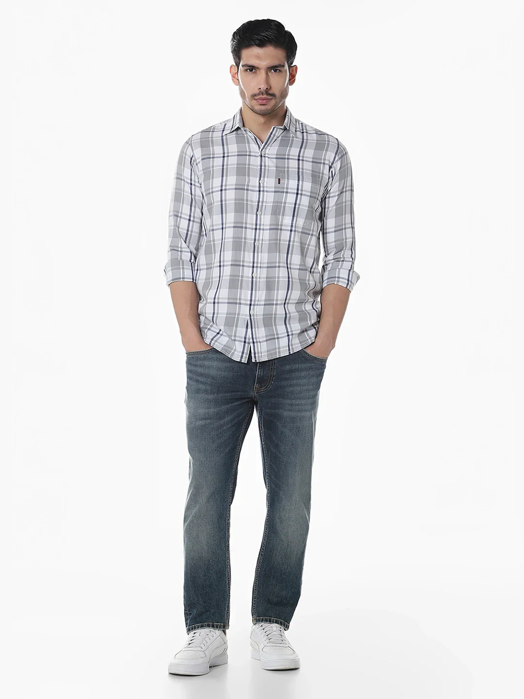 Grey Checkered Shirt - Image 7