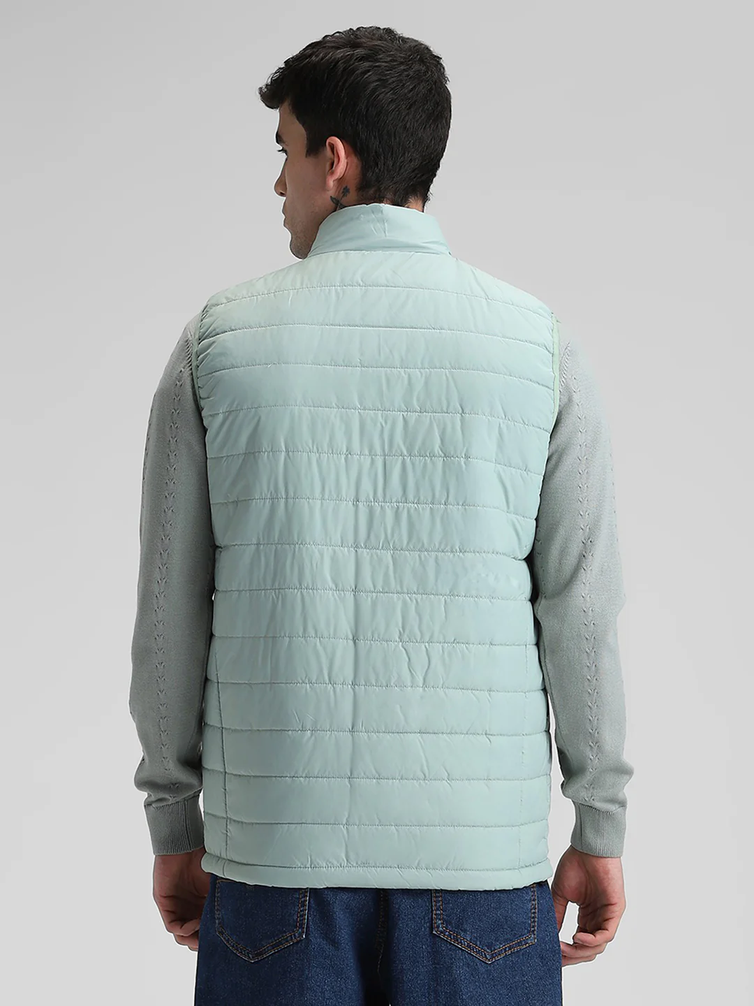 Mint Sleeveless Puffer Jacket - Image 4