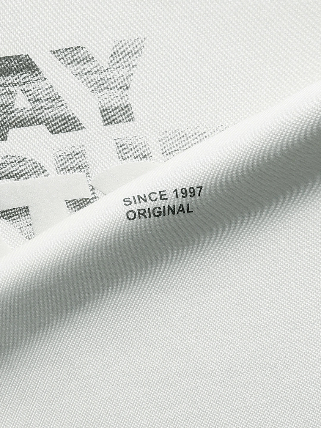 Off White Printed Round T-Shirt - Image 2