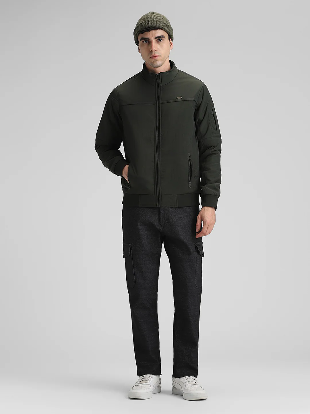 Olive Solid Jacket - Image 5