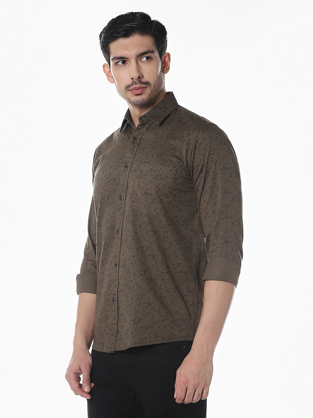 Olive Printed Shirt - Image 5