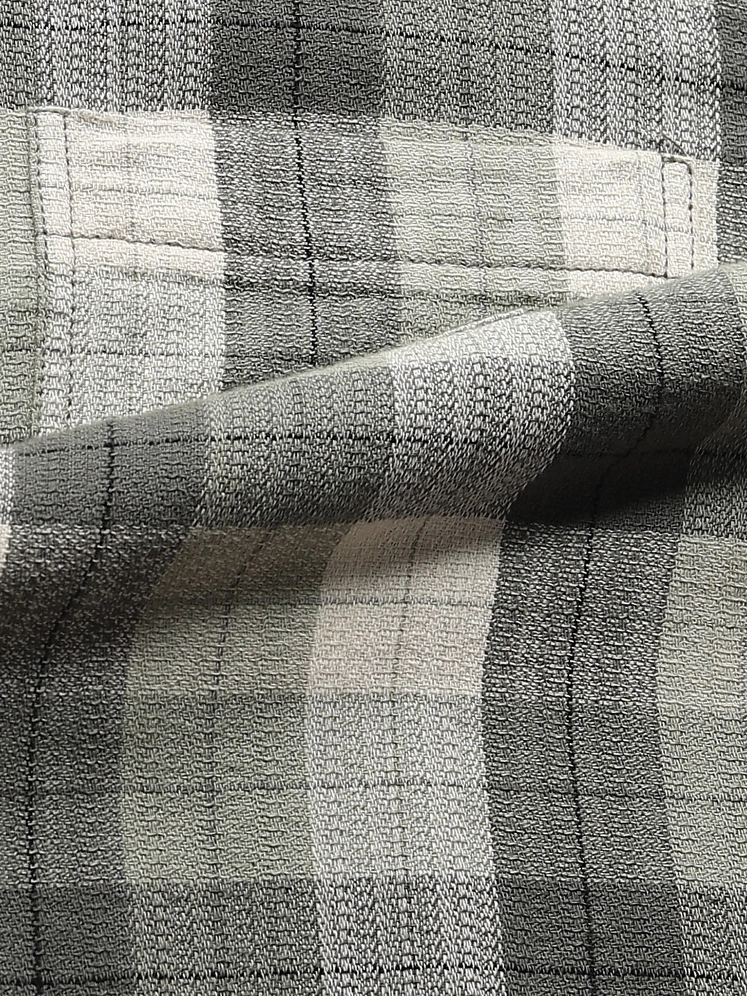 Olive Checkered Full Sleeves Shirt - Image 3
