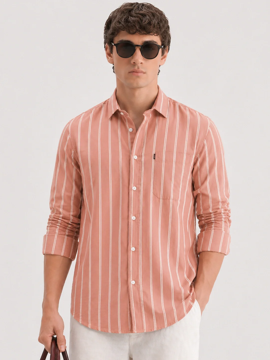 Peach Printed Shirt - Image 3