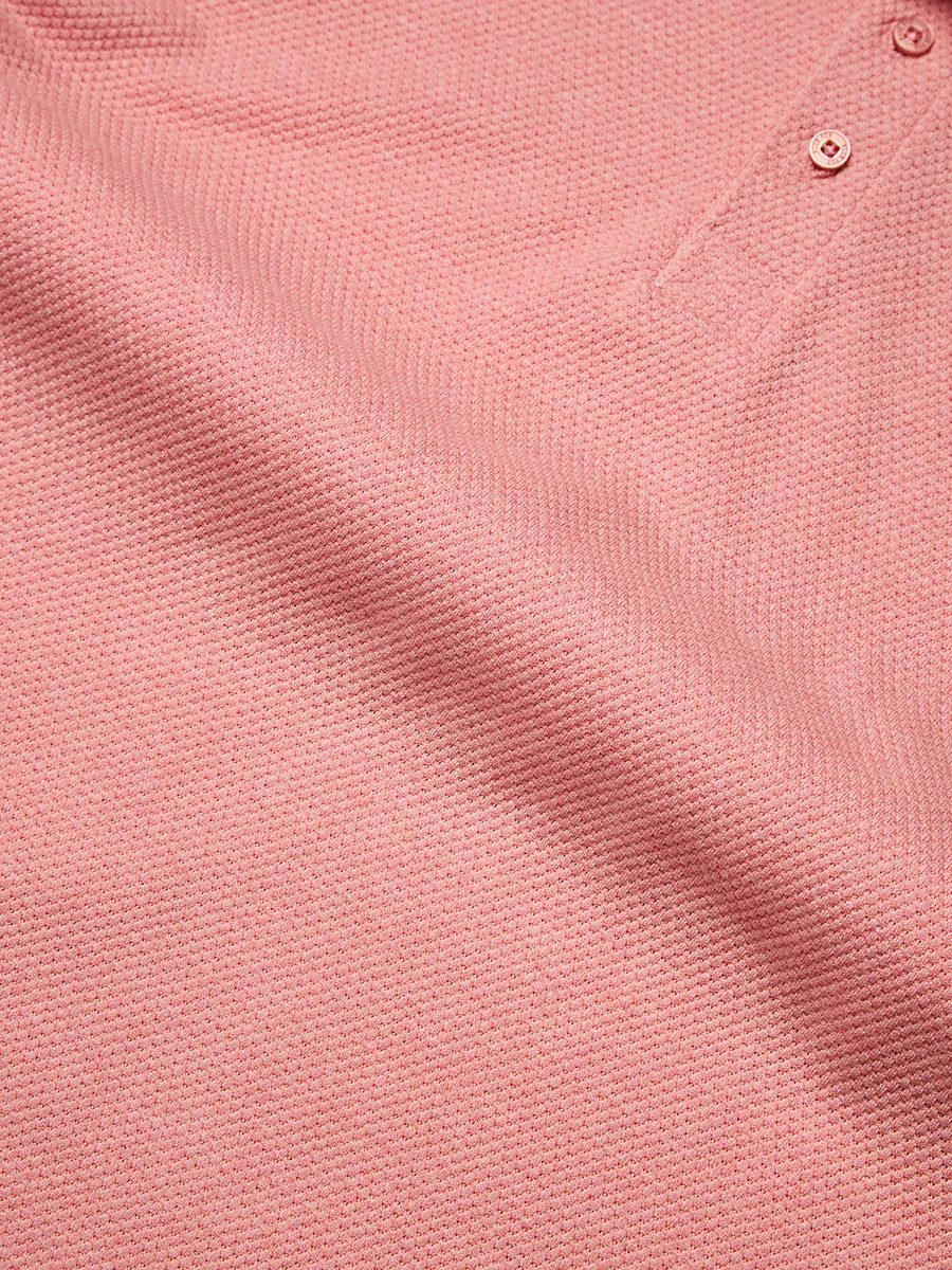 Peach Melange Polo T-Shirt - Image 2