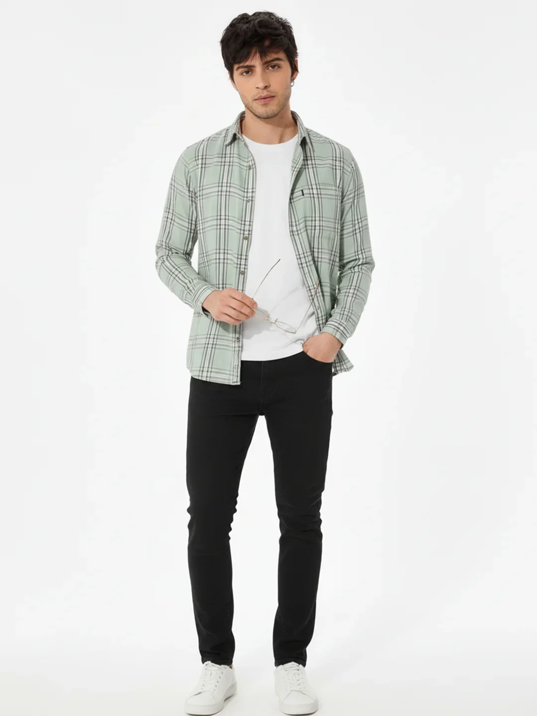 Pista Green Checkered Shirt - Image 5