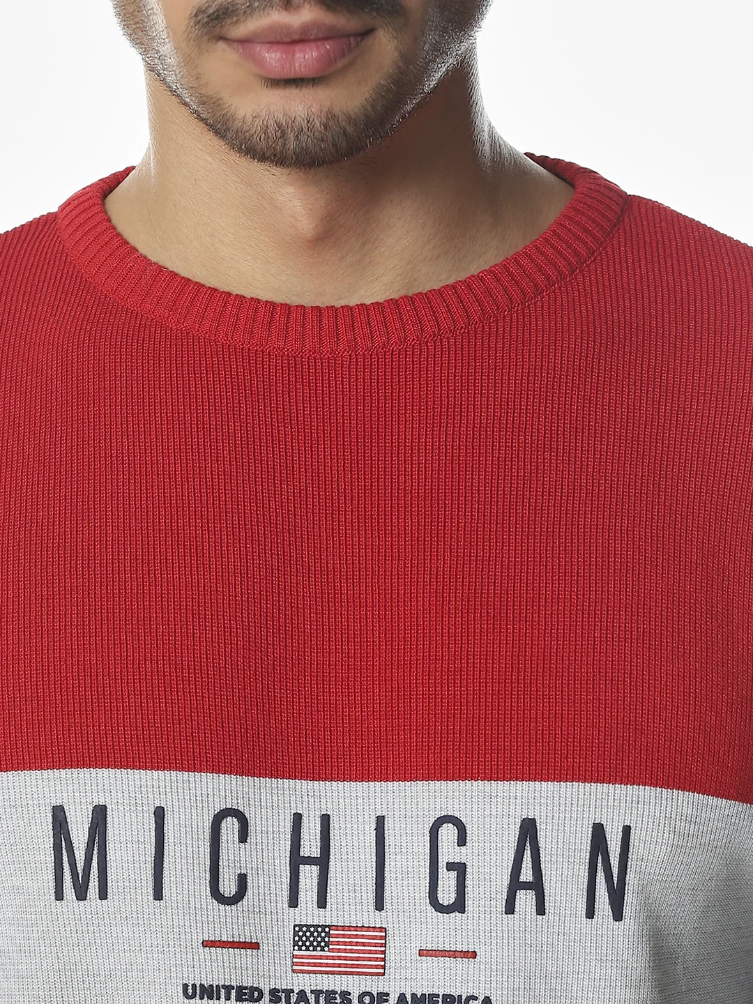 Red/Navy Striped Sweater - Image 5