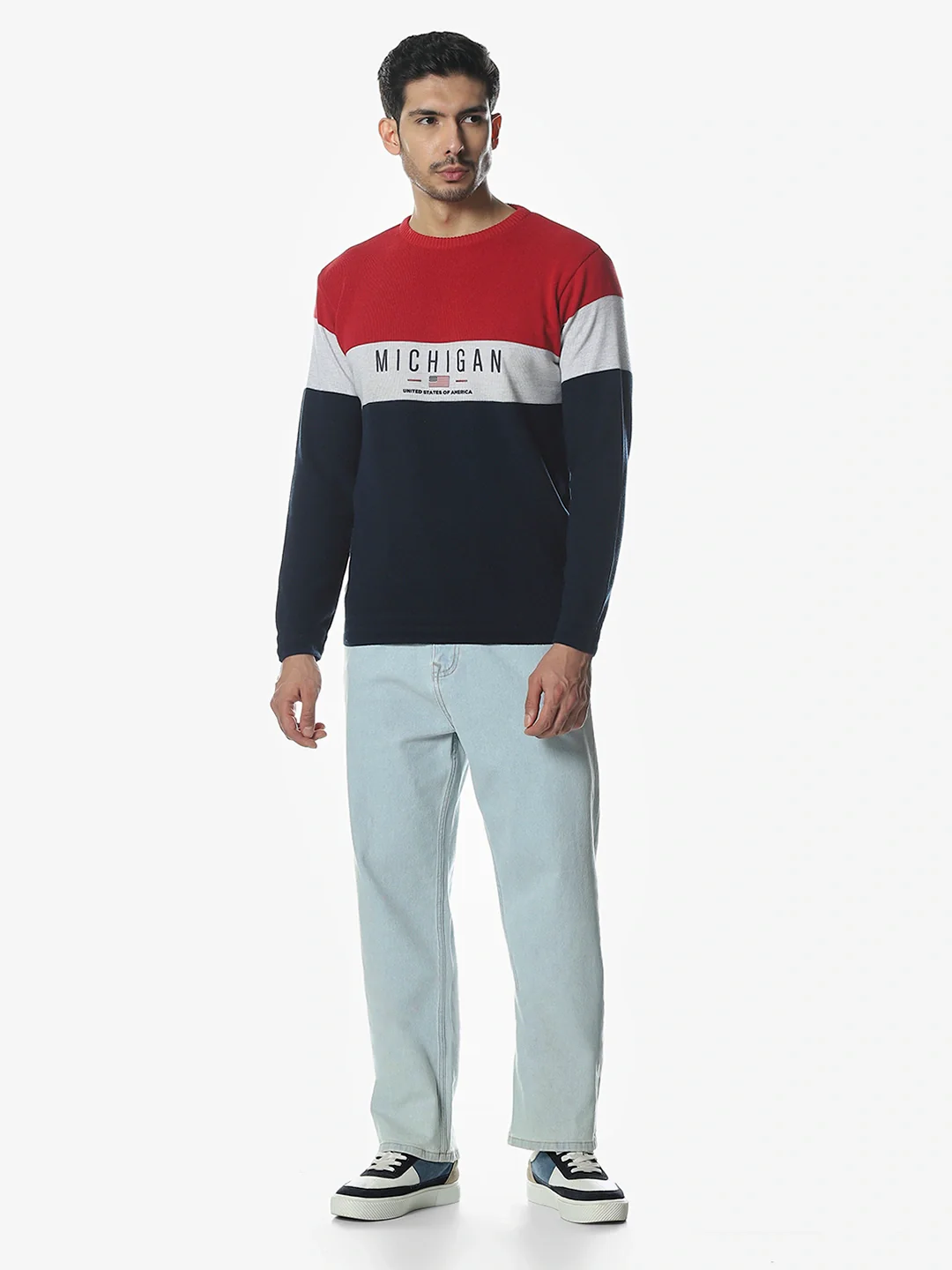 Red/Navy Striped Sweater - Image 7