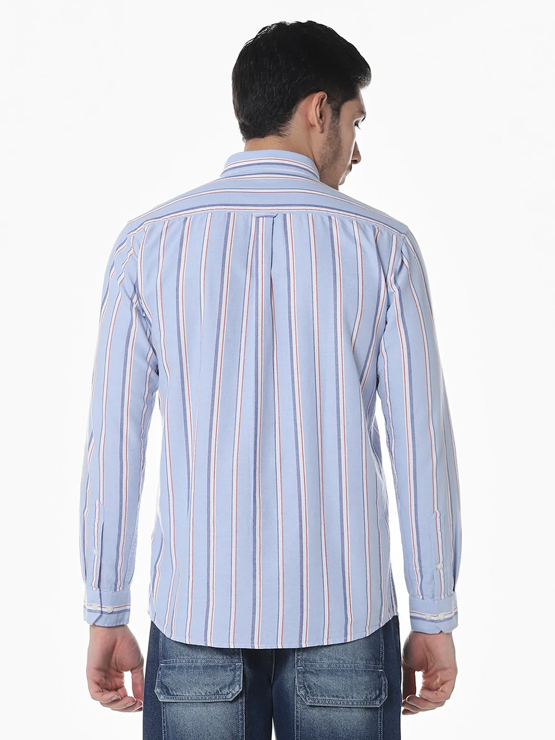 Sky Blue Striped Shirt - Image 4