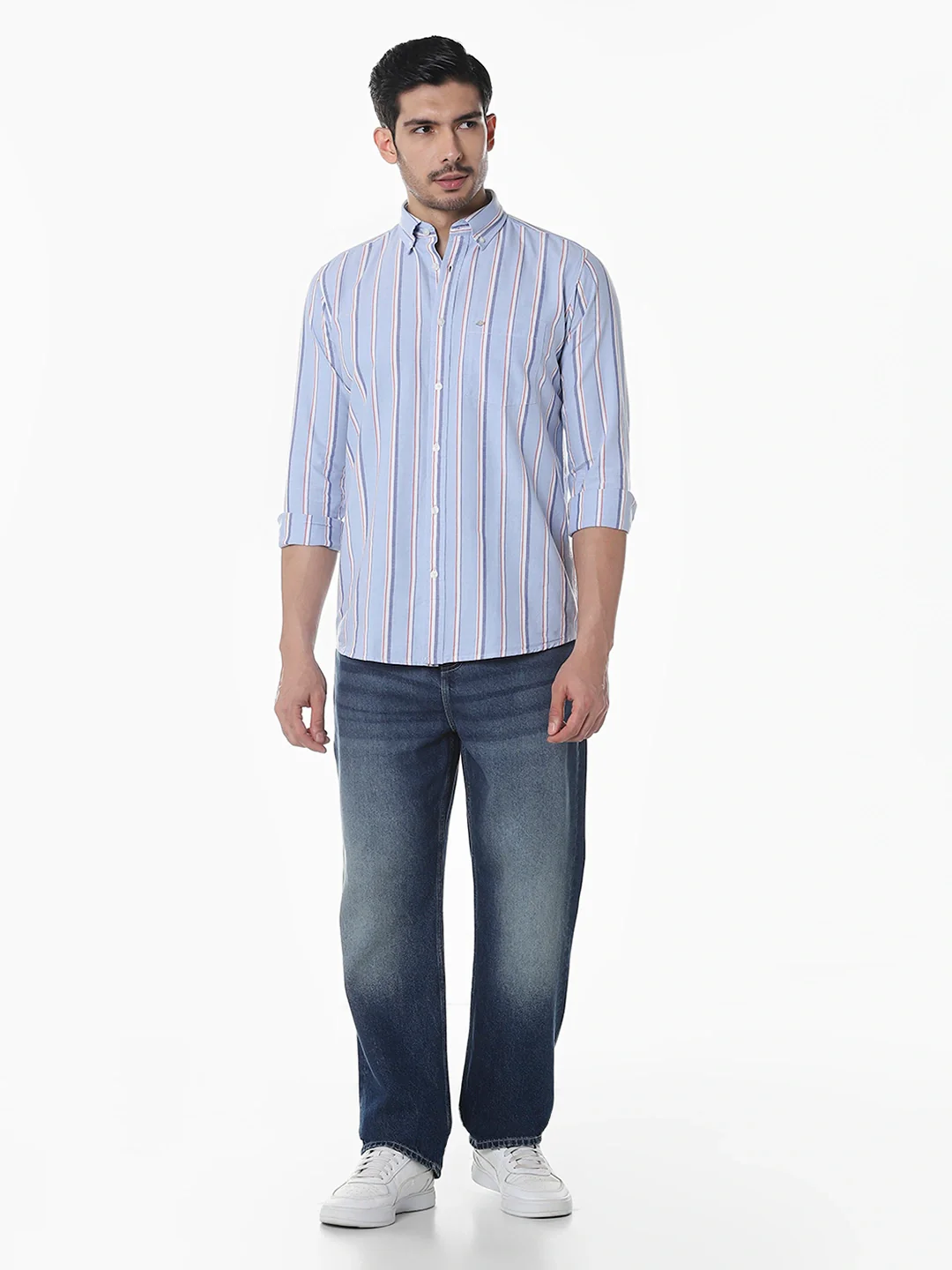 Sky Blue Striped Shirt - Image 6