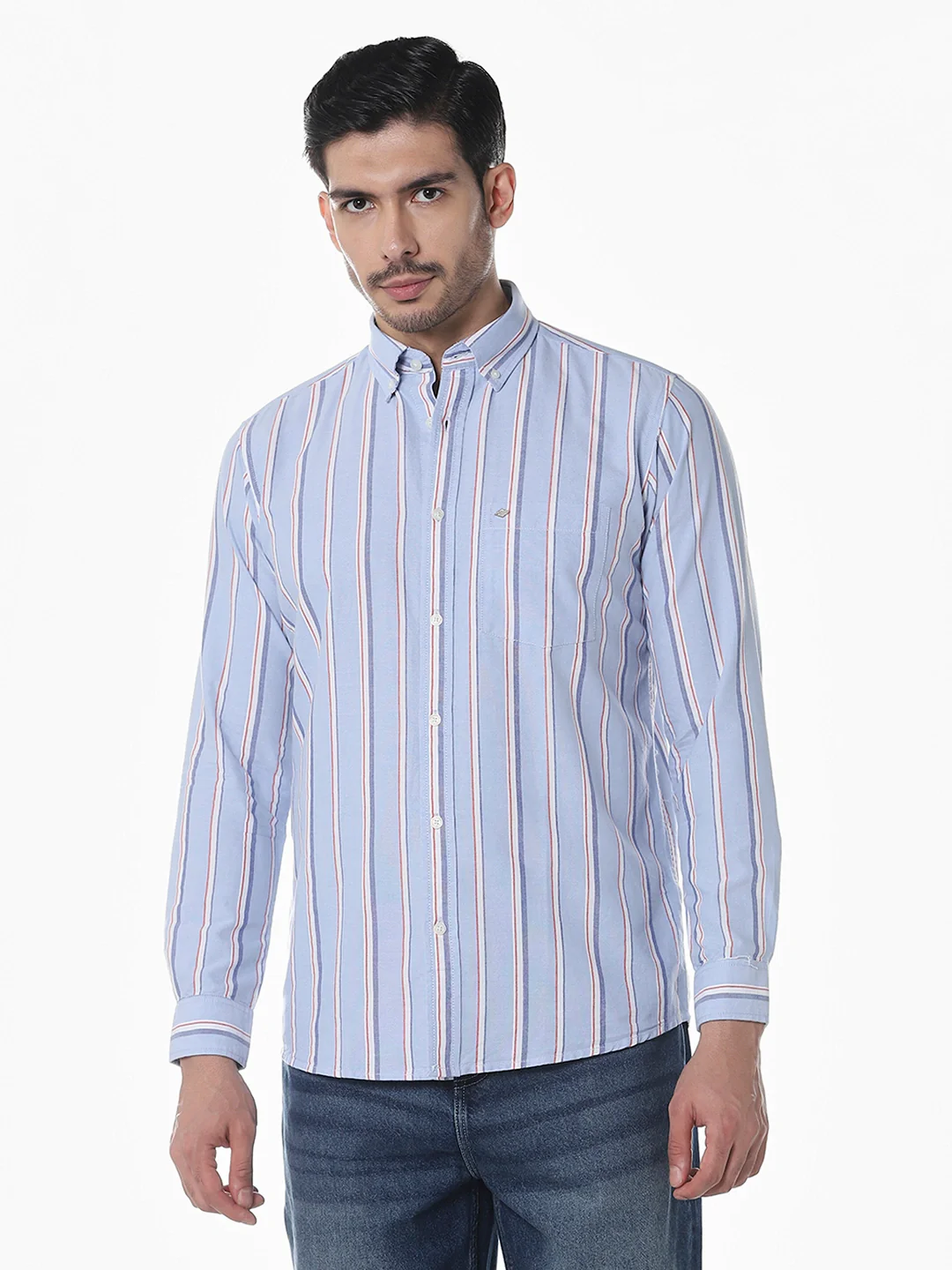 Sky Blue Striped Shirt - Image 8