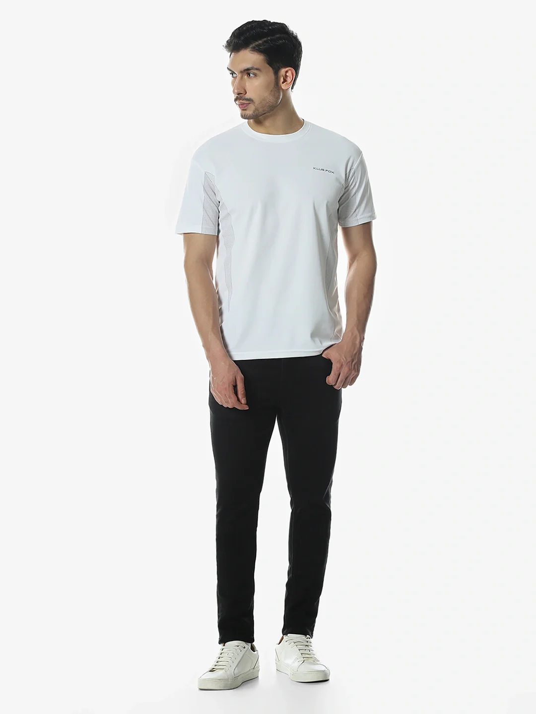 White Round Printed T-Shirt - Image 6