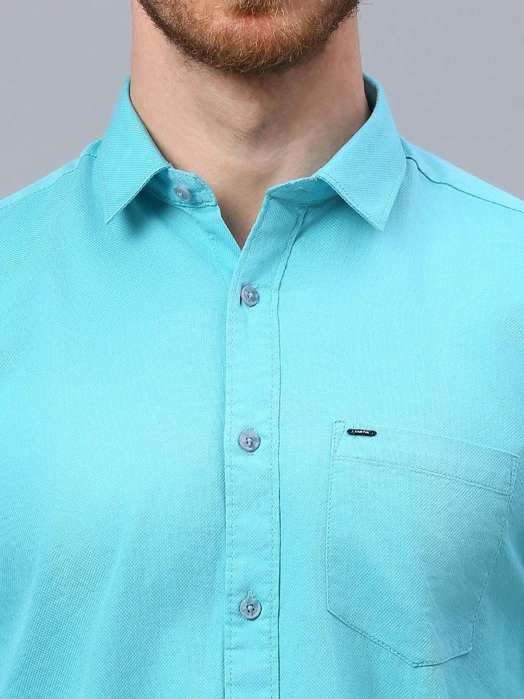 Aqua Solid Shirt - Image 5