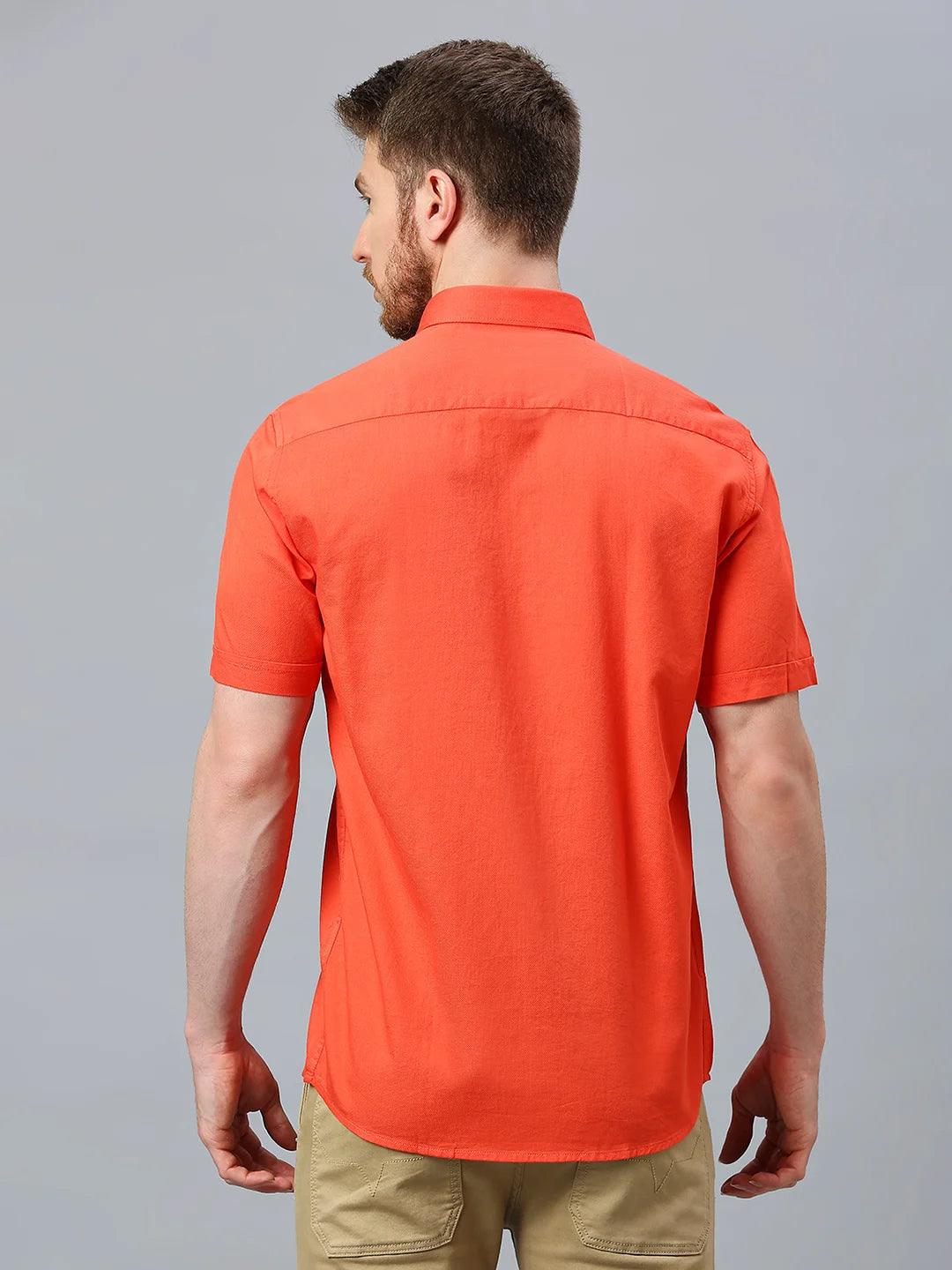 Orange Solid Shirt - Image 6
