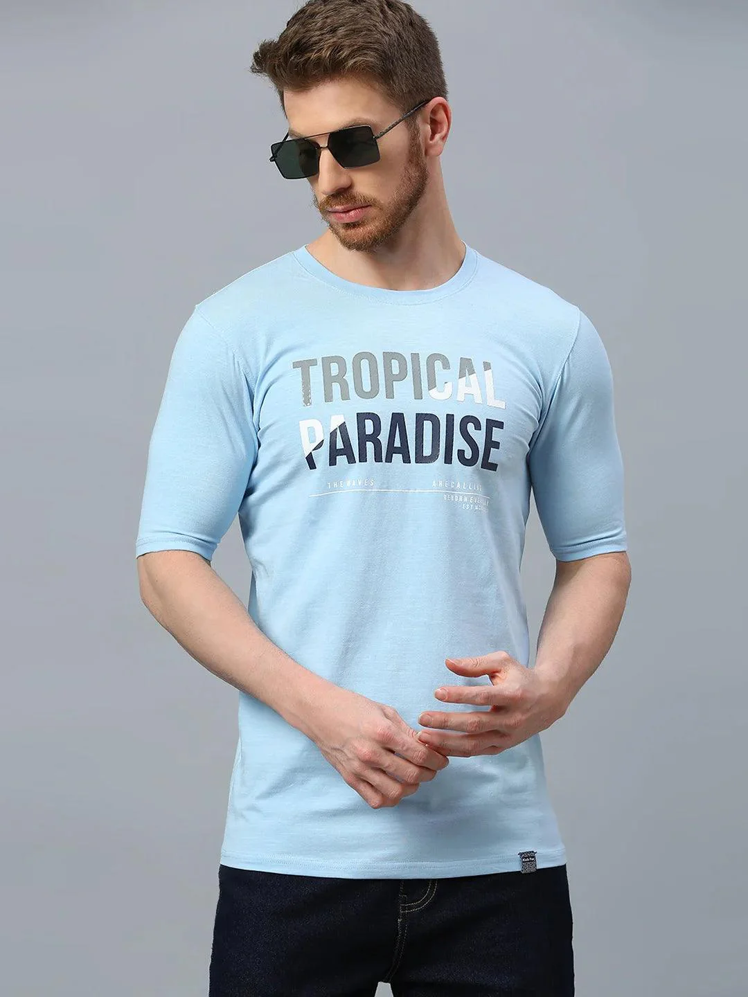 Sky Blue Crew T-Shirt - Image 3