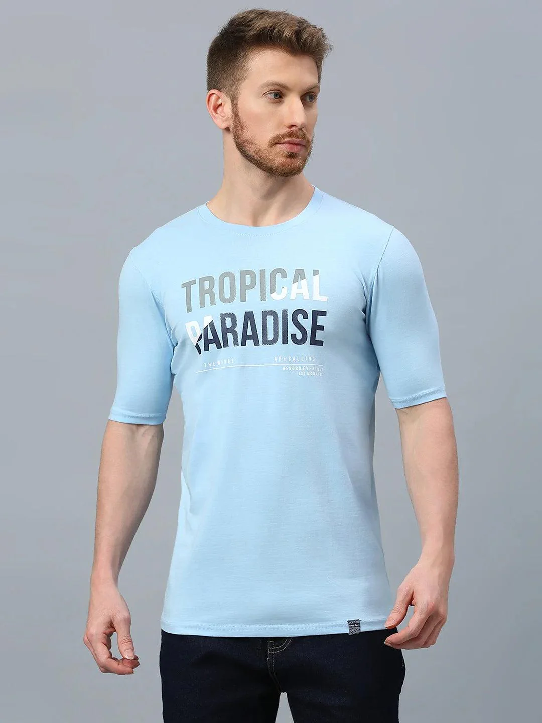 Sky Blue Crew T-Shirt - Image 8
