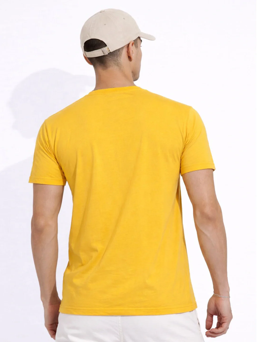 Mustard Yellow Printed T-Shirt - Image 5