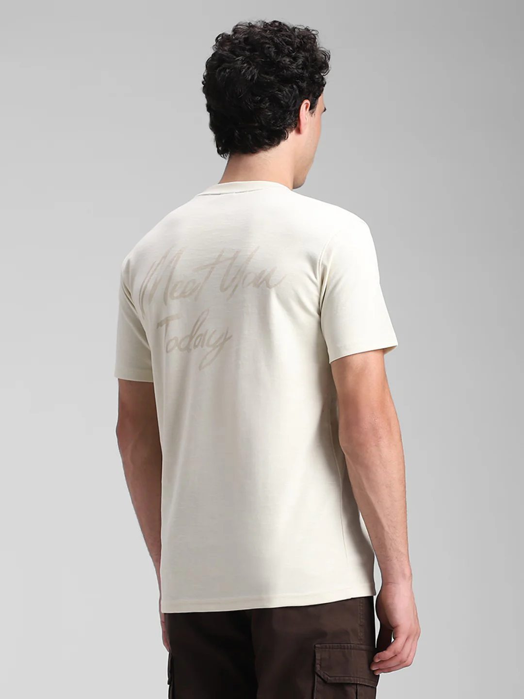 Off White Printed T Shirt - Image 4